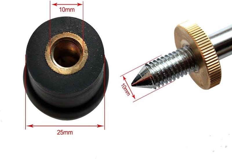 ModouString Upright Bass Endpin Rubber Tip Stopper 10mm Internal Metal Screw Thread rubber parts - Image 2